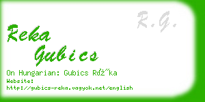 reka gubics business card